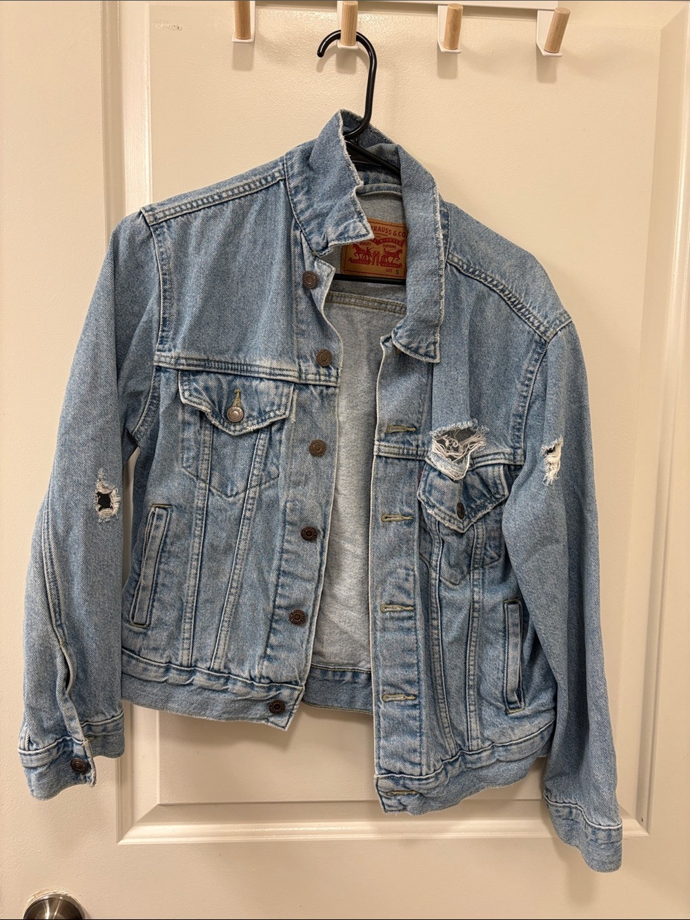 Levi's Light Blue Distressed Denim Jacket